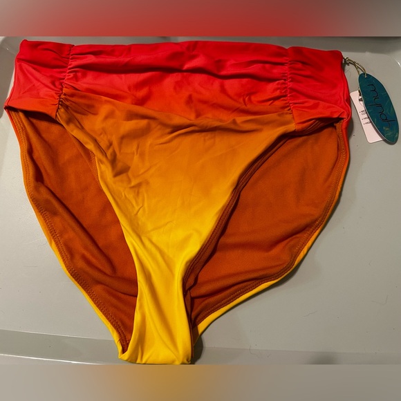 Mynah Other - Mynah Size L Sunset Fusion Ruched Bikini Bottom NWT